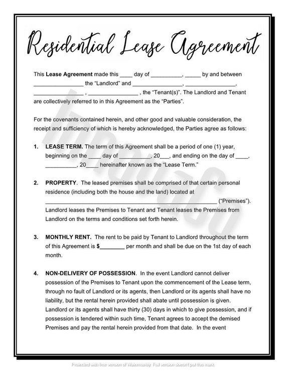 Contract Of Lease Or Rent : 44 Simple Equipment Lease Agreement