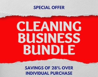Cleaning Business Bundle, Cleaning Business Plan, Cleaning Proposal, Cleaning Invoice, Cleaning Contract, 4 Files Included