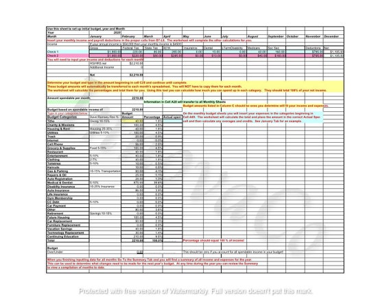 Free Excel Business Budget Template