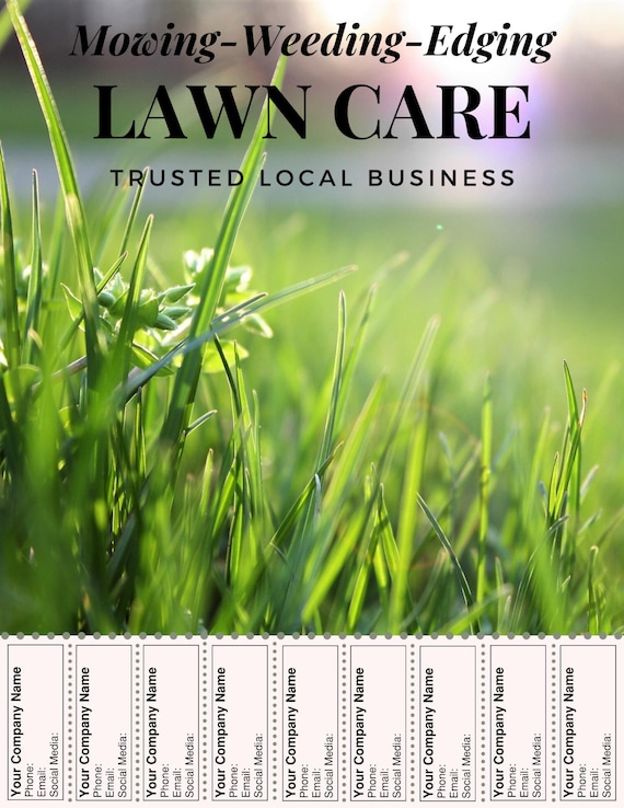 Mowing Business Flyer Local Lawn Mowing Service Near Me Mowing