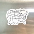 MAGNET Where I've Been Map Sticker | United States USA Decal | Travel | Coloring | DIY