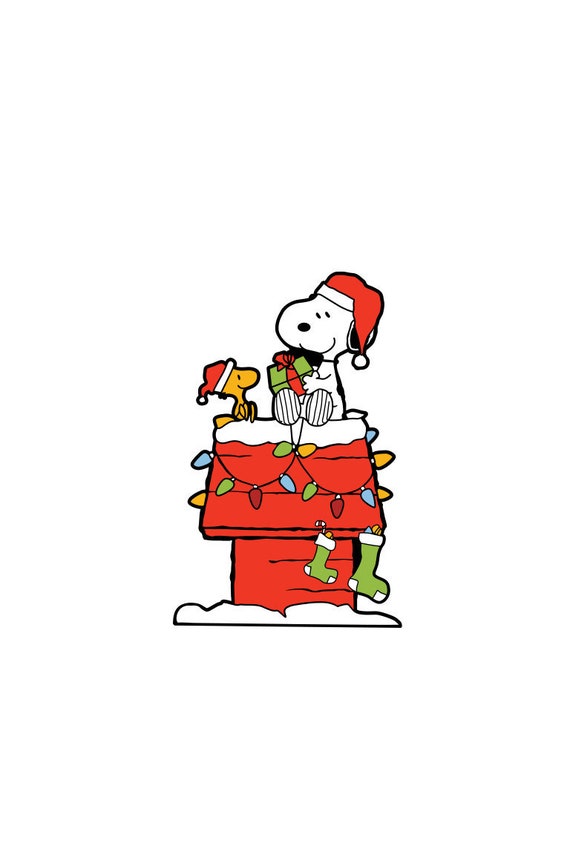 Snoopy Christmas Doghouse Svg Dxf Pdf Etsy