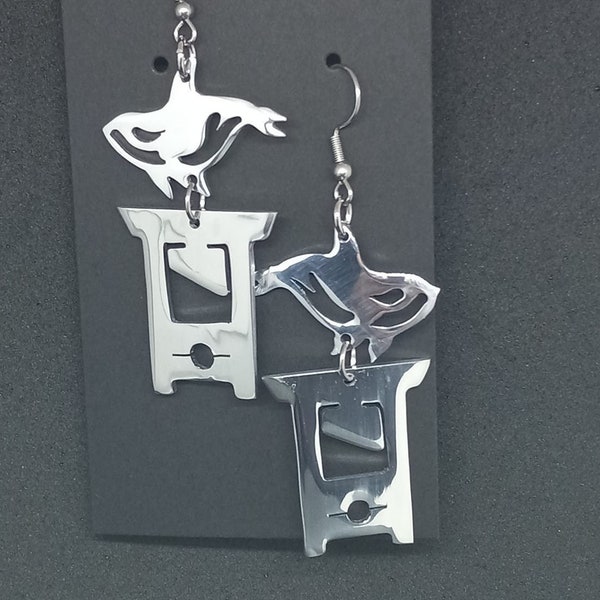 Orca Chop recycled aluminum dangle/drop earrings