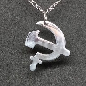 Proletariat recycled aluminum pendant necklace