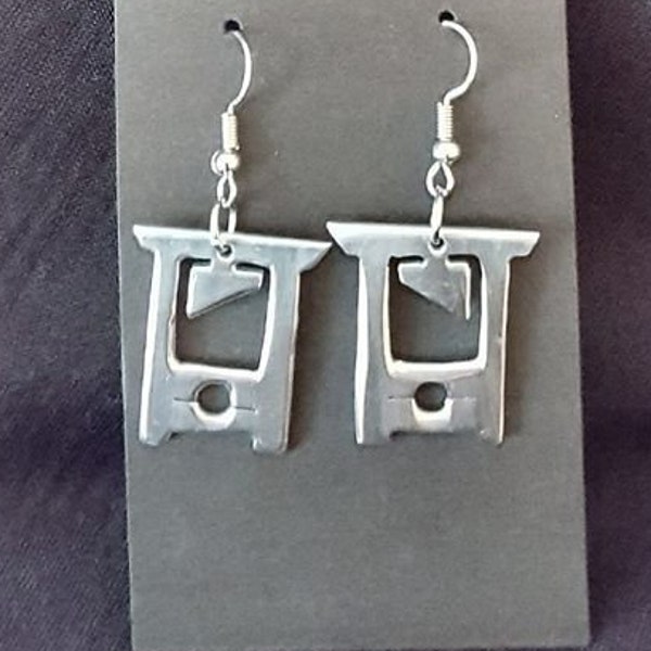 The Chop recycled aluminum dangle/drop earrings