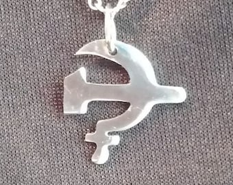 Mini Proletariat recycled aluminum pendant necklace