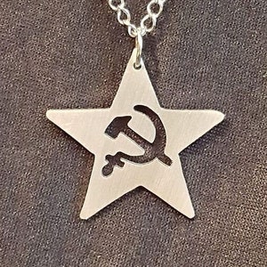 Collana con ciondolo in alluminio riciclato Satin Finish Solidarity