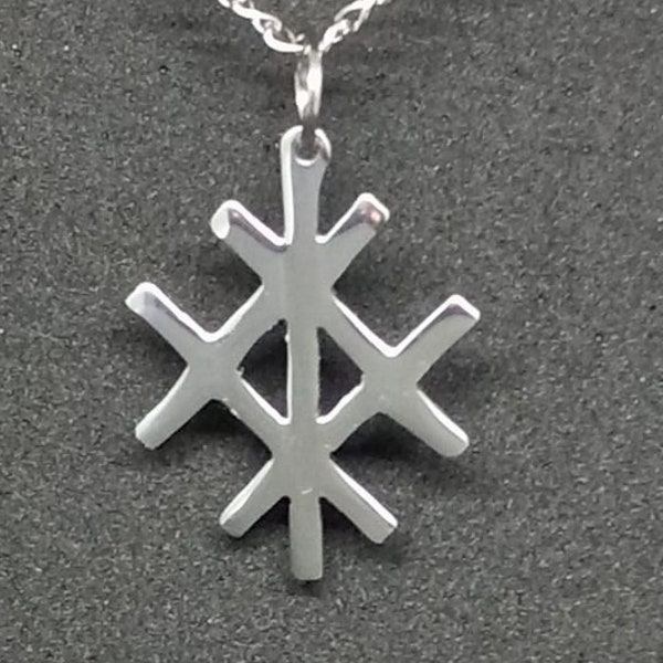 Man to Man Norse Rune recycled aluminum pendant necklace