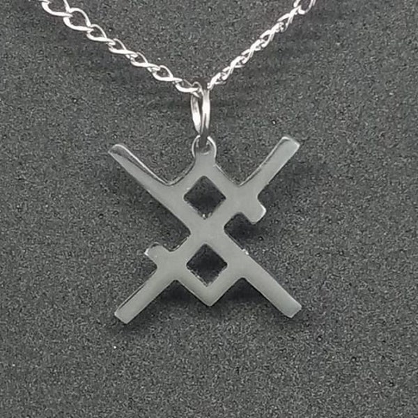Eternal Love Rune recycled aluminum pendant necklace