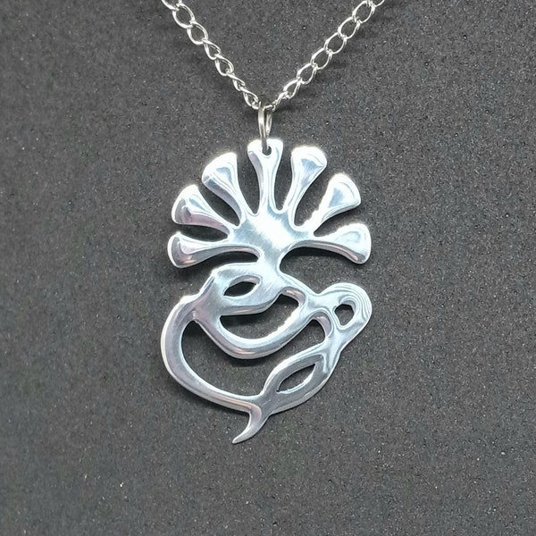 Symbiosis recycled aluminum pendant necklace