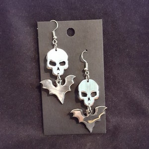 The Watcher recycled aluminum dangle/drop earrings