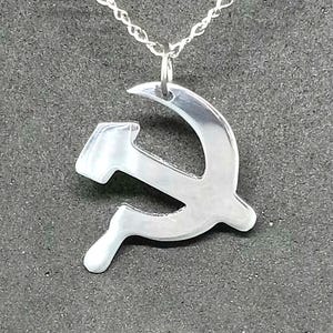 Proletariat recycled aluminum pendant necklace