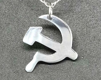 Proletariat recycled aluminum pendant necklace