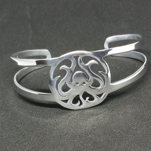 Kraken recycled aluminum cuff bracelet