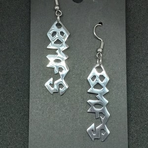 BMFSリサイクルアルミニウムイニシャルイヤリング