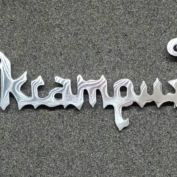 Krampus recycled aluminum necklace