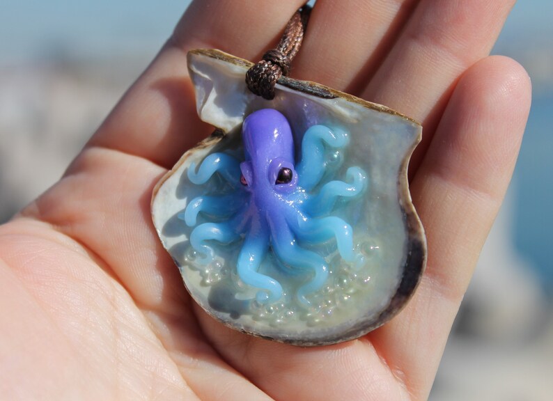 seashell ocean beach necklace Octopus tentacle necklace gift