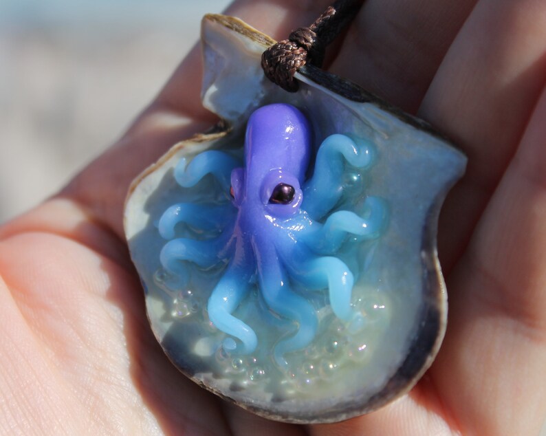 seashell ocean beach necklace Octopus tentacle necklace gift
