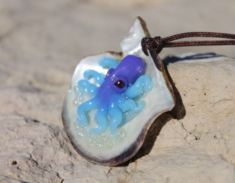 seashell ocean beach necklace Octopus tentacle necklace gift