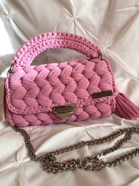 Handbag "Kissy", luxurious pink, handmade, fashionable, elegant, exquisite, chic and unusual