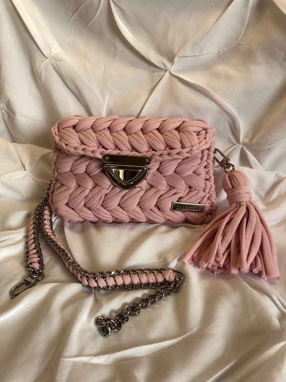 Belt bag "Mimi", luxurious pink, handmade, fashionable, elegant, exquisite, chic and unusual