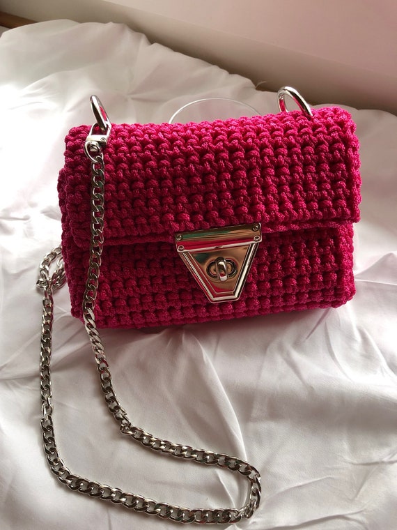 Handbag "Kate", luxurious, pink, handmade, fashionable, elegant, exquisite, chic and unusual