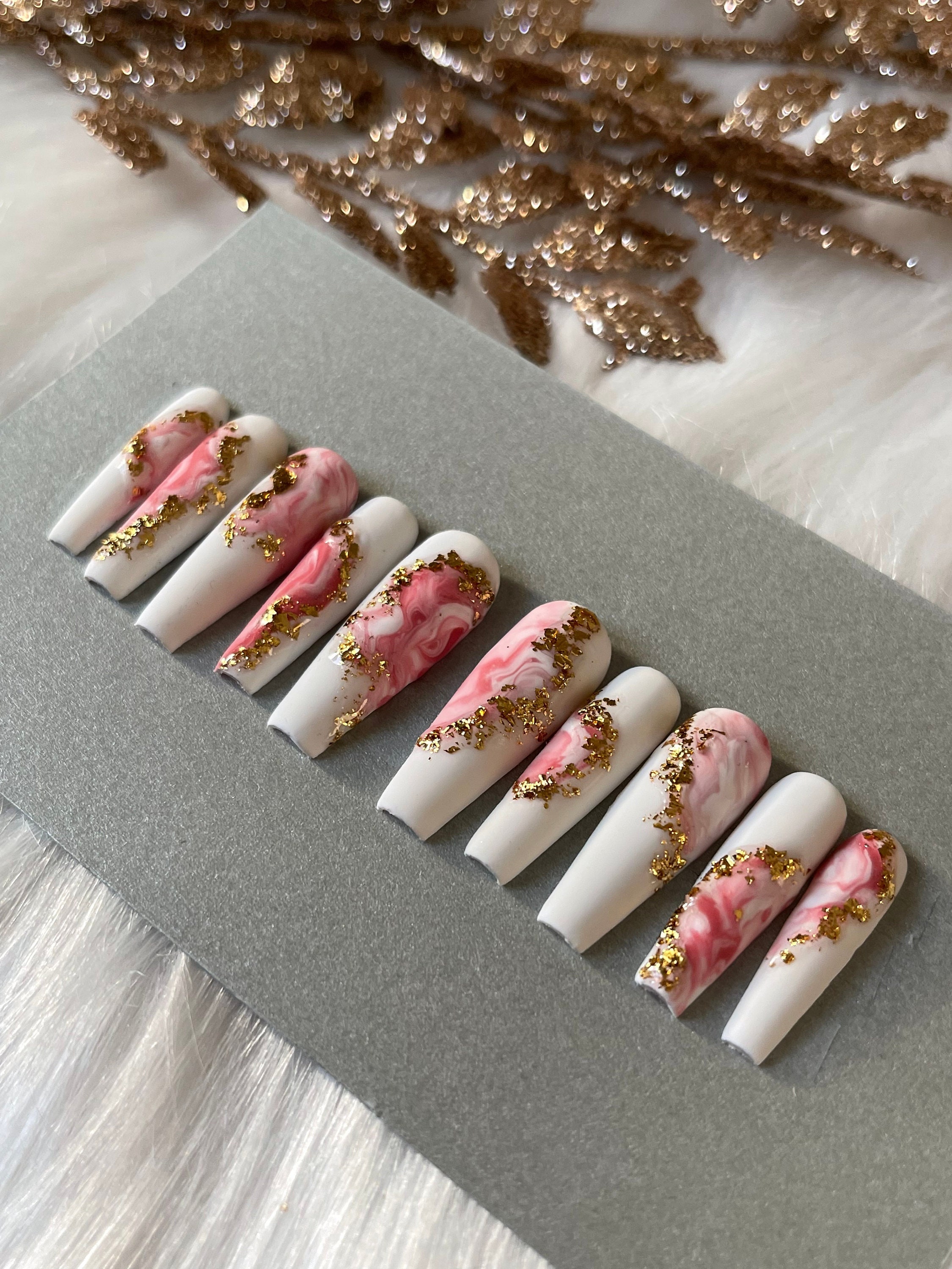 Luxury Ready to Ship Press on Nails - Etsy