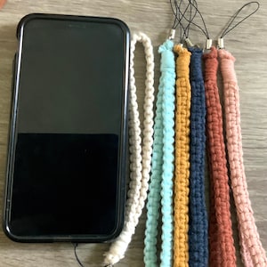 Macrame Phone Charm | Phone Strap | Macrame Charm | Boho Accessories | Macrame Phone Wristlet *1 SOLID color*