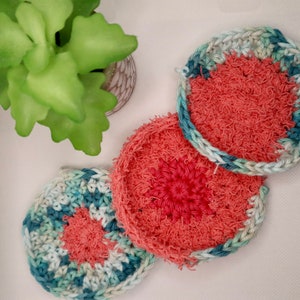 Cotton Face Scrubbies | Cotton Exfoliating Scrubby | Reusable Crochet Scrubbies