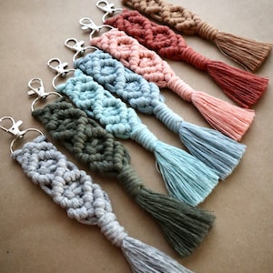 Boho Keychain | Macrame Keychain | Cute Macrame Gifts