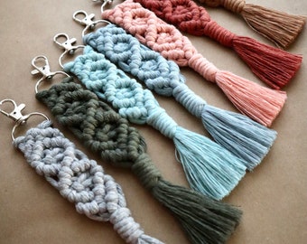 Boho Keychain | Macrame Keychain | Cute Macrame Gifts