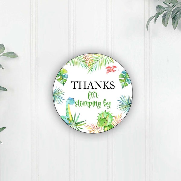 Thanks For Stomping By Thank You Tags, Dinosaur Baby Shower Decorations, Dinosaur Birthday Party Favor Tags, Instant Download Printable