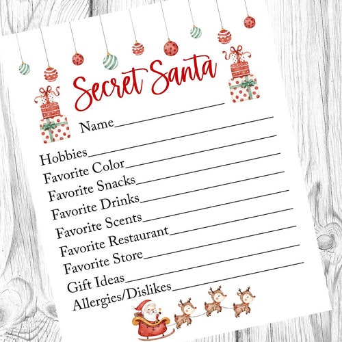 Secret Santa Gift Tag Poem PDF File | Etsy Canada