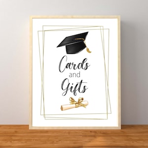Graduierung Karten und Geschenke Zeichen, Graduierung Party Zeichen, Graduierung Dekorationen, Grad Geschenk Tabletop Zeichen, sofortiger Download druckbar