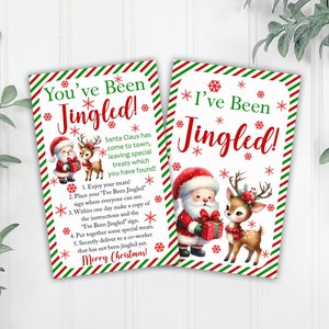 I&#39;ve Been Jingled Coworker Christmas Game, You&#39;ve Been Jingled, Fun Work Game, Jingled Sign and Instructions Kit, Instant Download Printable