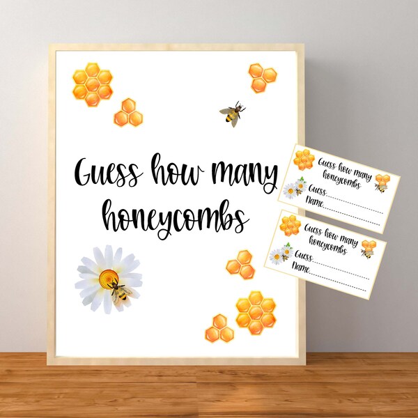 Guess How Many Honeycombs Bridal Shower - Etsy