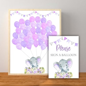 Purple elephant baby shower ideas online