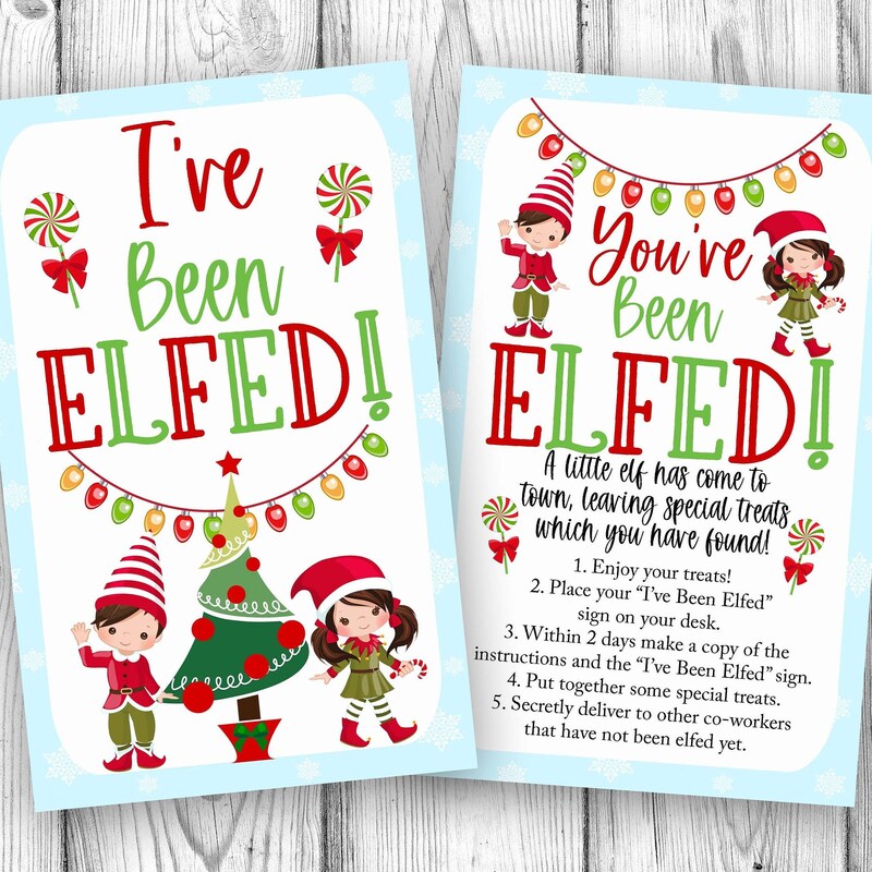 Elves at Work Sign Etsy