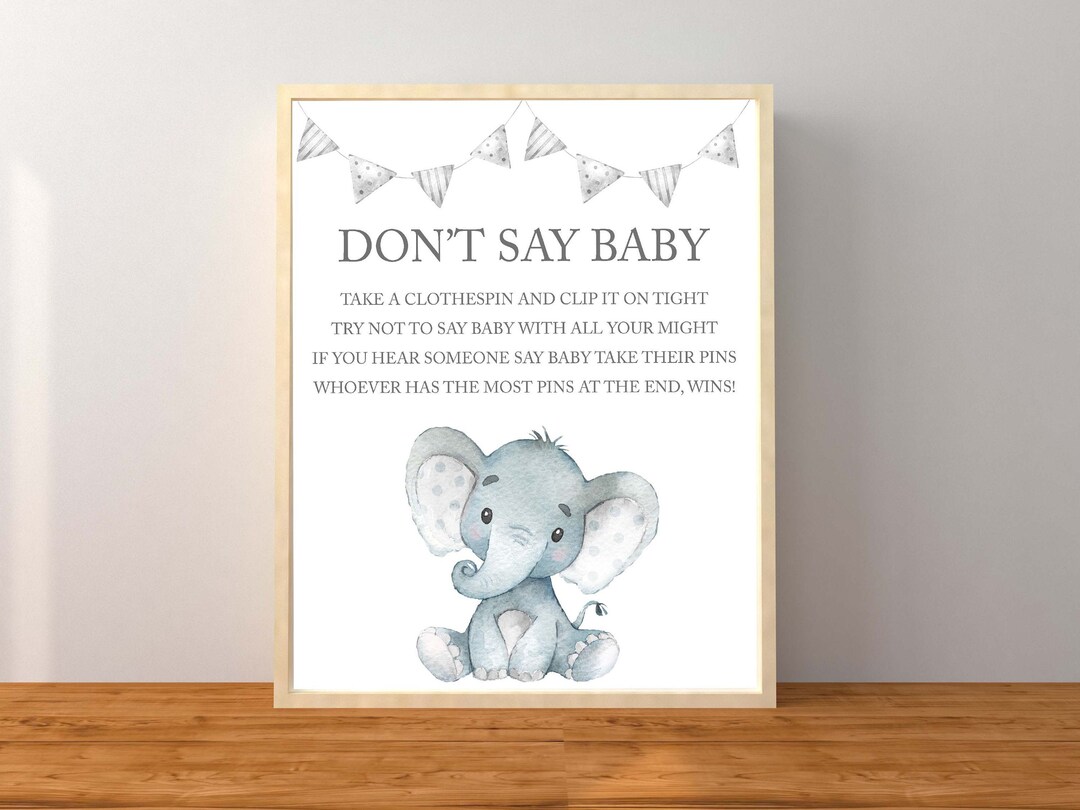 Don't Say Baby Don't Say Baby Elephant Elephant Baby - Etsy