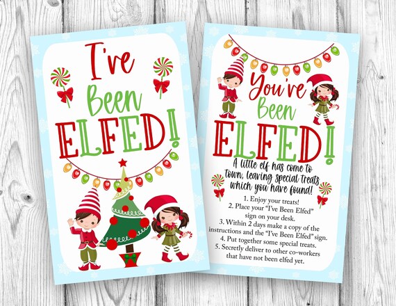 You've Been Elfed Coworker Game You've Been Elfed - Etsy