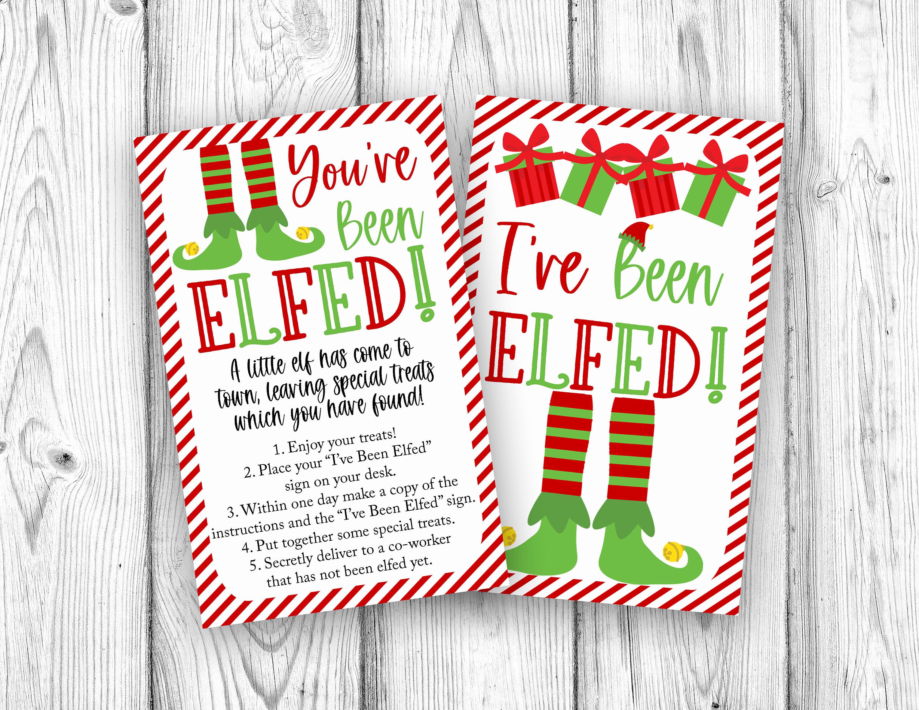 I've Been Elfed Coworker Game You've Been Elfed - Etsy