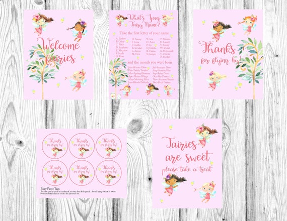 Fairy Birthday Party Fairy Party Printables Fairy Party | Etsy