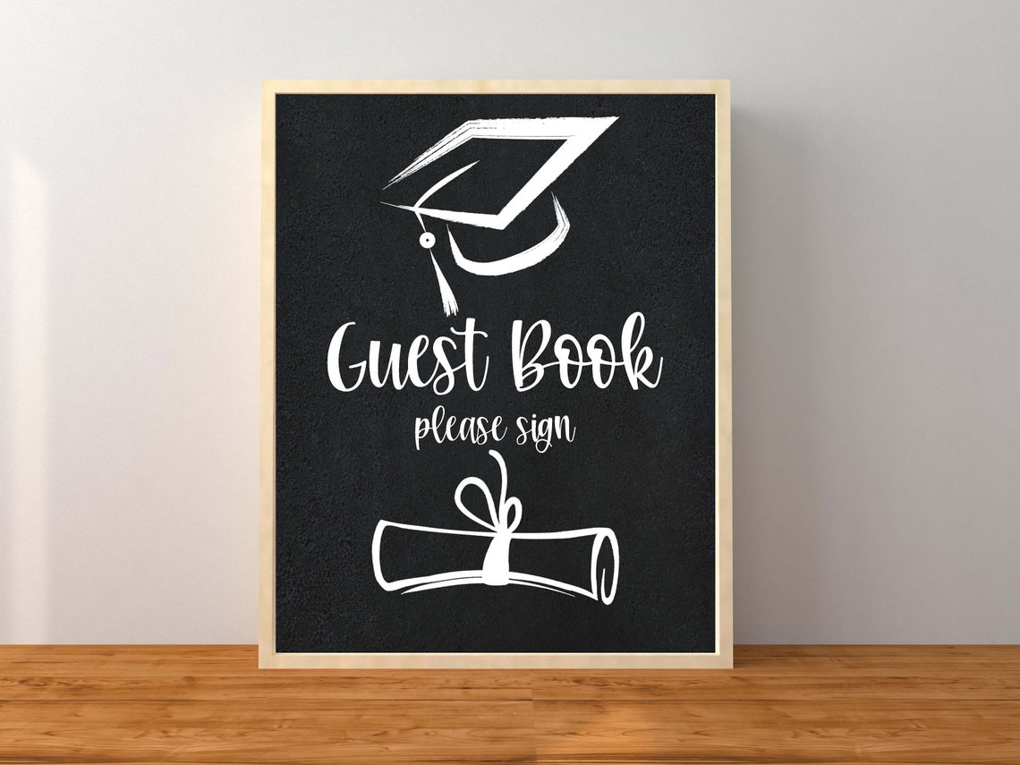 Graduation Guest Book Sign Graduation Party Sign Graduation Etsy