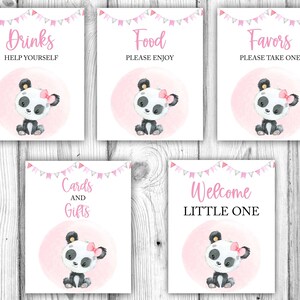 Panda babyshower decoraties, panda babyshower bundel, panda babyshower, panda borden, panda met strik, instant download printables