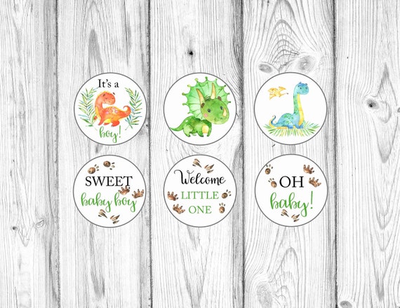 Dinosaur Cupcake Toppers, Boy Baby Shower, Dinosaur Baby Shower, Dinosaur Baby Shower Cupcake Toppers, Printable Cupcake Toppers, Printable