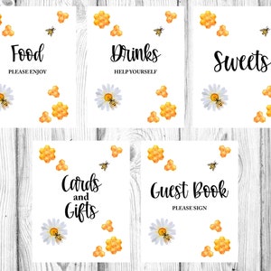 Bee Baby Shower Signs, Bee Bridal Shower Decorations, Bee Birthday Party, Gender Neutral Baby Shower, Instant Download Printables