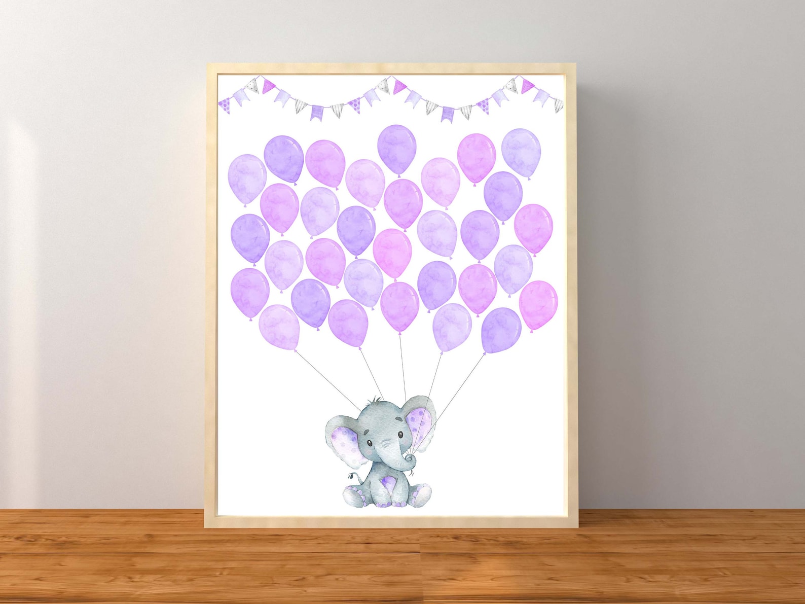 Guest Book Sign Elephant Guest Book Sign Purple Elephant | Etsy