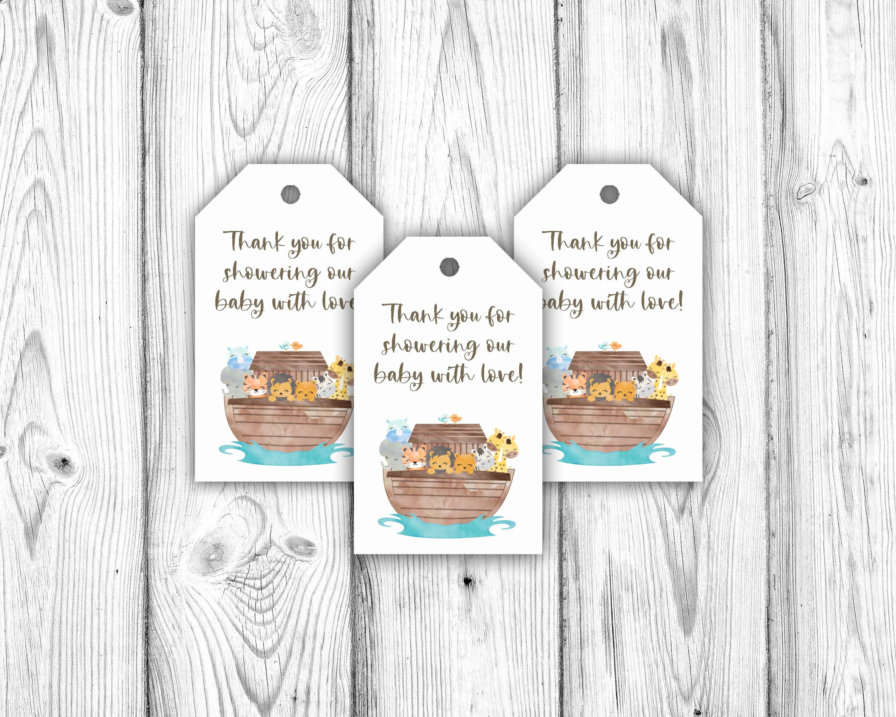 Noah's Ark Favor Tags Noahs Ark Baby Shower Noahs Ark - Etsy