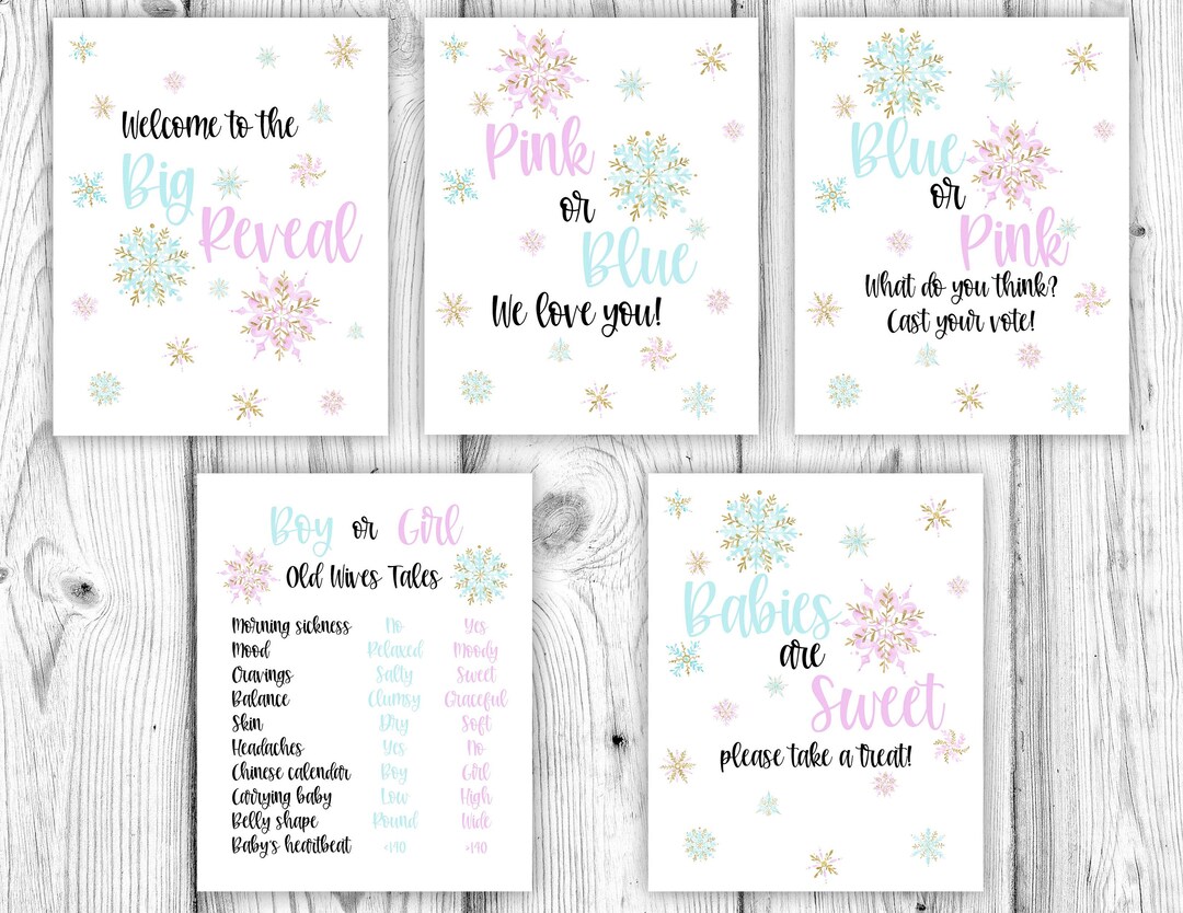 Gender Reveal Party, Gender Reveal Bundle, 8x10 Gender Reveal ...