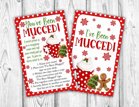 I've Been Mugged Coworker Game You've Been Mugged - Etsy